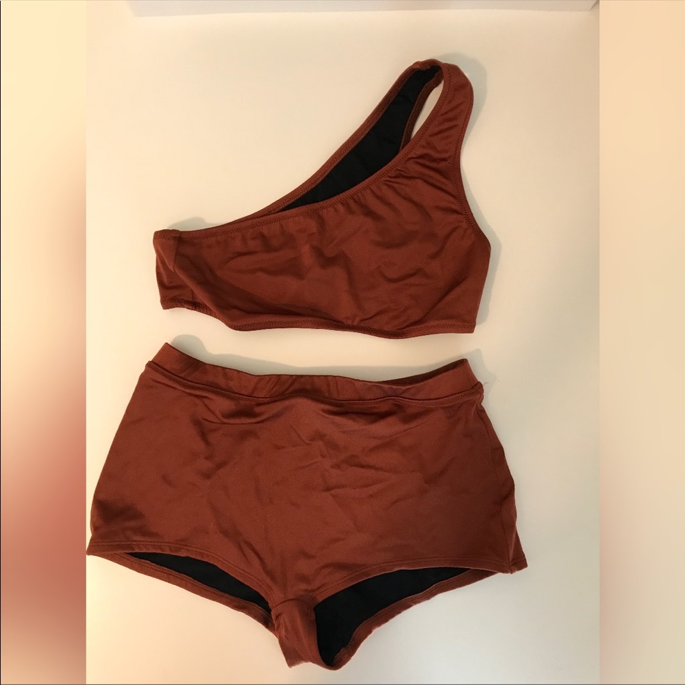 Solid and striped swim suit bottom
